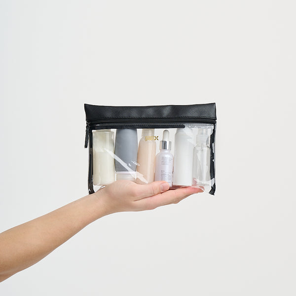 'Emma' 3 in 1 Hanging Wash Bag in Black