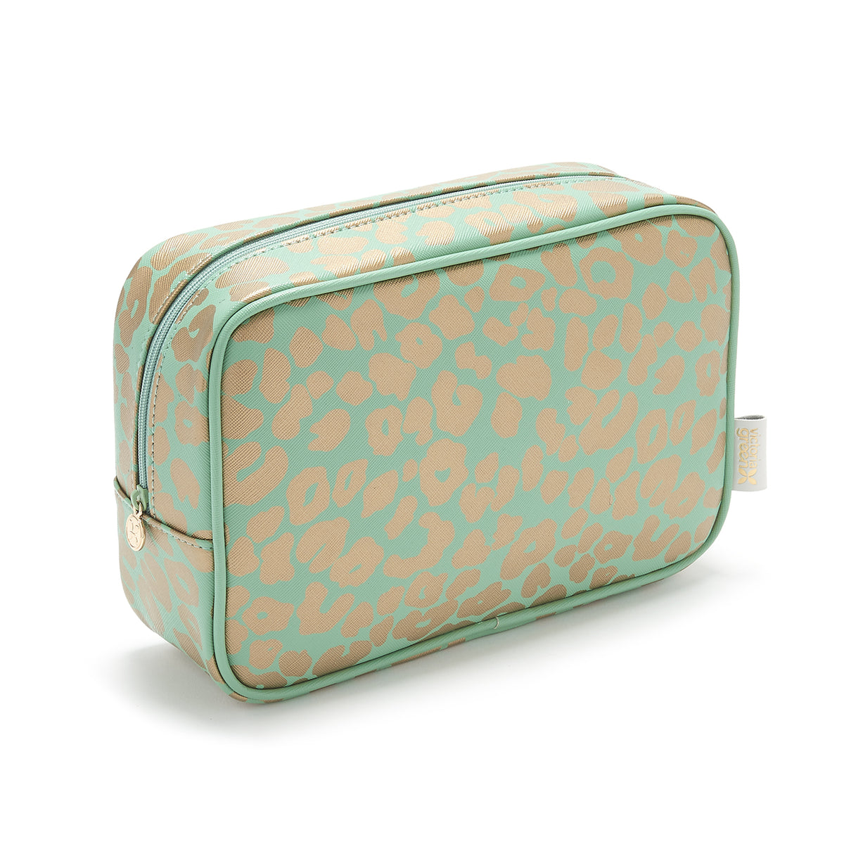 Ladies Wash Bag | Beauty Kit Case in Leopard Jade | VICTORIA GREEN ...